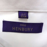 Chemise HENBURY S/M 14 1/2 blanche unie coton polyester neuve sans étiquette