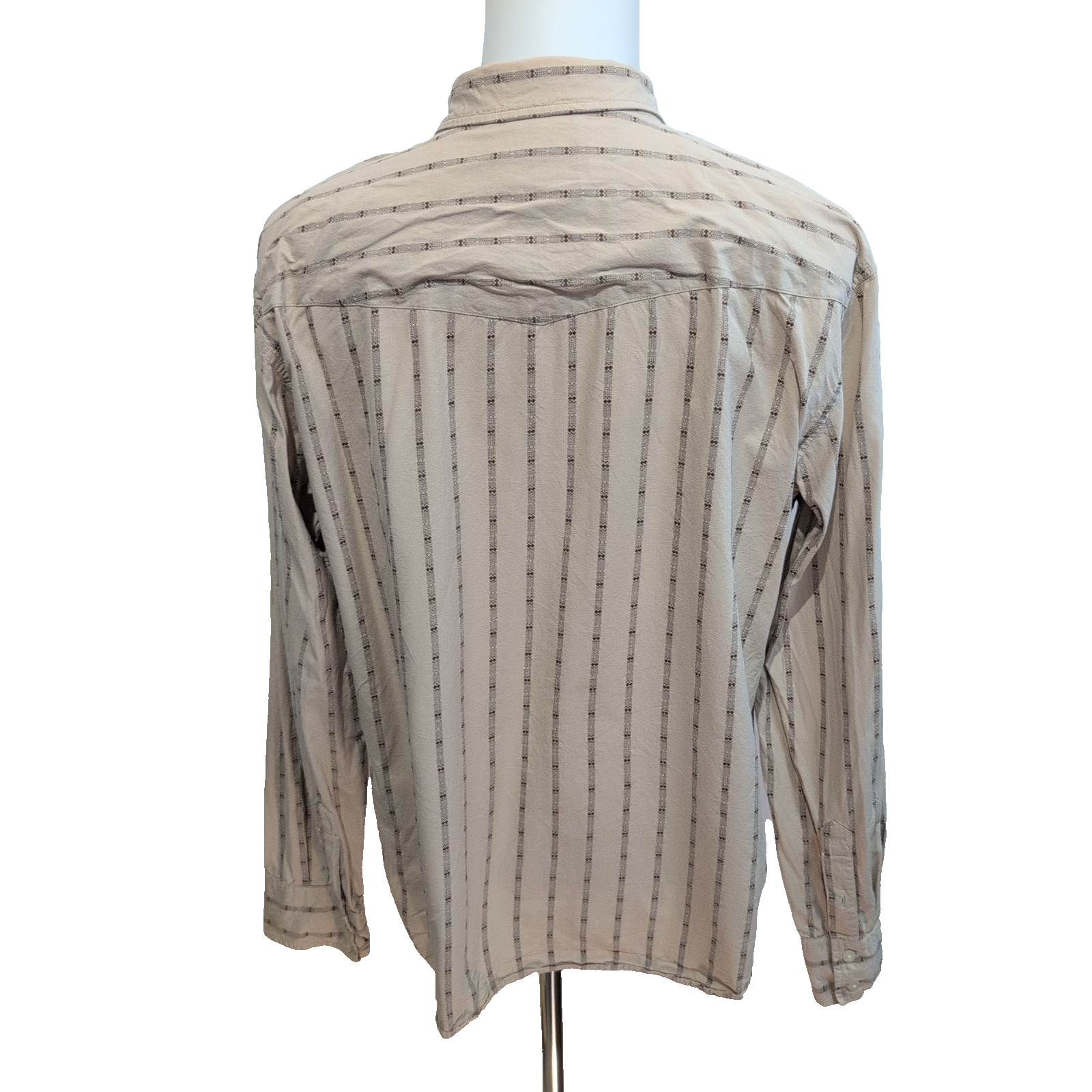 Chemise Levi’s Western XL marron rayures micromotif manches longues rare