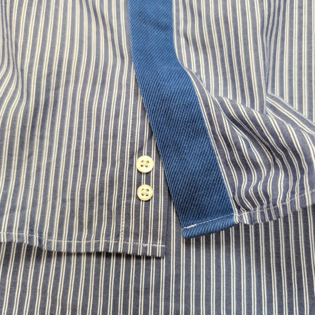 Chemise Lacoste Live 43 Grise Rayures Logo Poche Coton Manches Longues