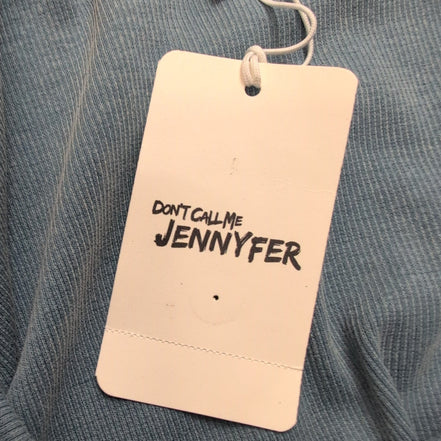 Top Court Femme Don't Call Me Jennyfer Taille S Bleu Ardoise Manches Longues Neu