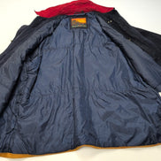 🌟 OUTBROOK Manteau / Veste Longue Nubuck Cuir VÉRITABLE BLEU MARINE T. 2XL |44c