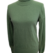 Pull SERGIO TACCHINI Col Roulé 80% Laine d'Agneau Vert Pomme Femme Taille L