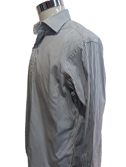 Chemise Polo Ralph Lauren Shirt L XL Regent Custom Fit Rayée Poignets Mousquetai