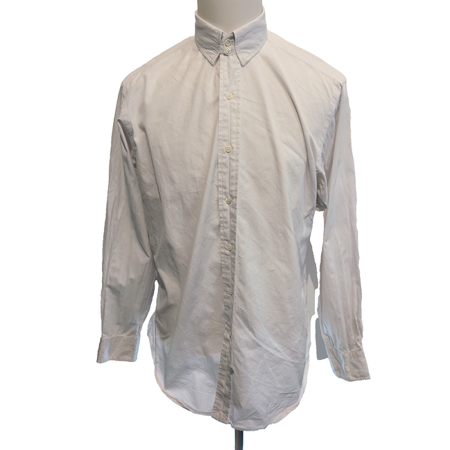 Chemise Polo Ralph Lauren L Blanche Vintage Col Boutonné Rare Coton