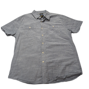 Chemise Lee grise unie stretch manches courtes taille L 2 poches homme
