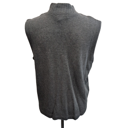 Gilet Sans Manches Lauren Ralph Lauren Femme P/M Gris Coton Zippé 2 Poches