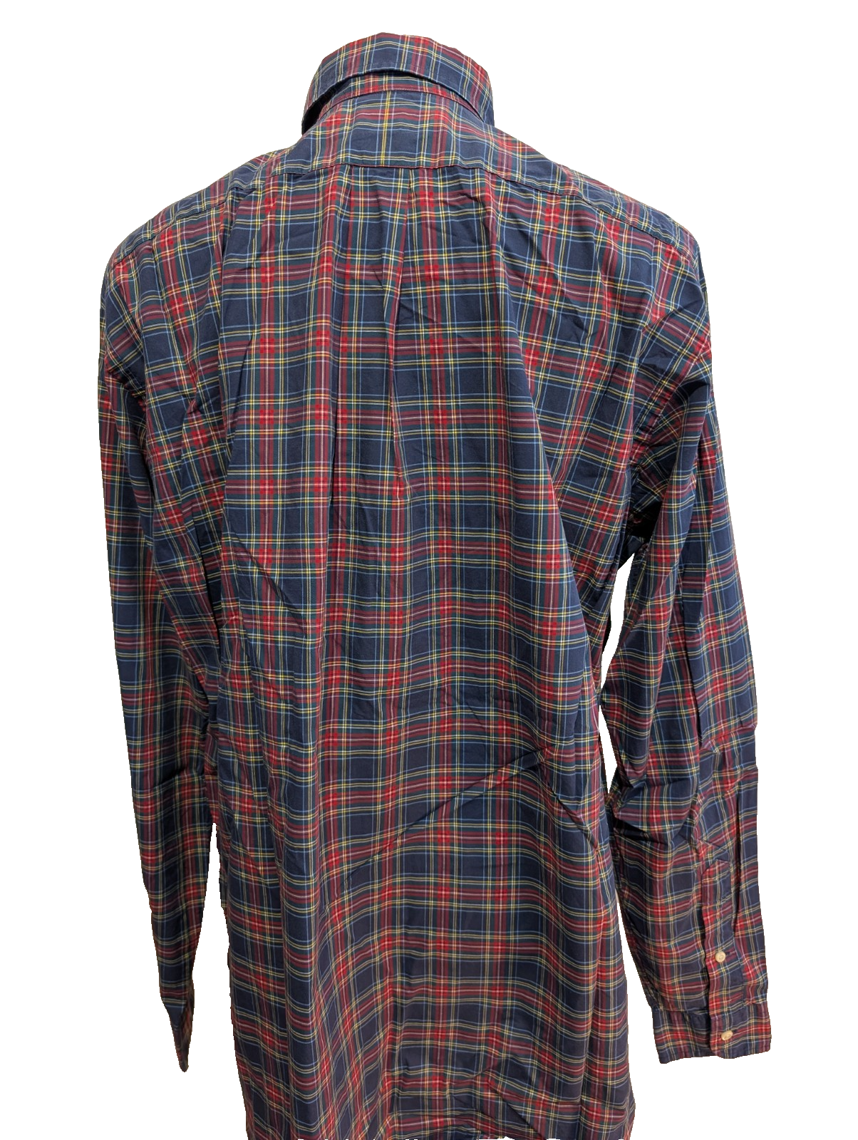 Chemise Ralph Lauren Taille L Carreaux Rouge Bleu Logo Jaune - Excellent État