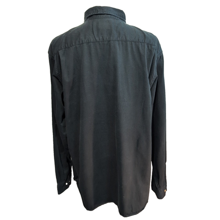 Chemise Wrangler Noire 100% Coton Manches Longues 2 Poches Rabat Taille 2XLT
