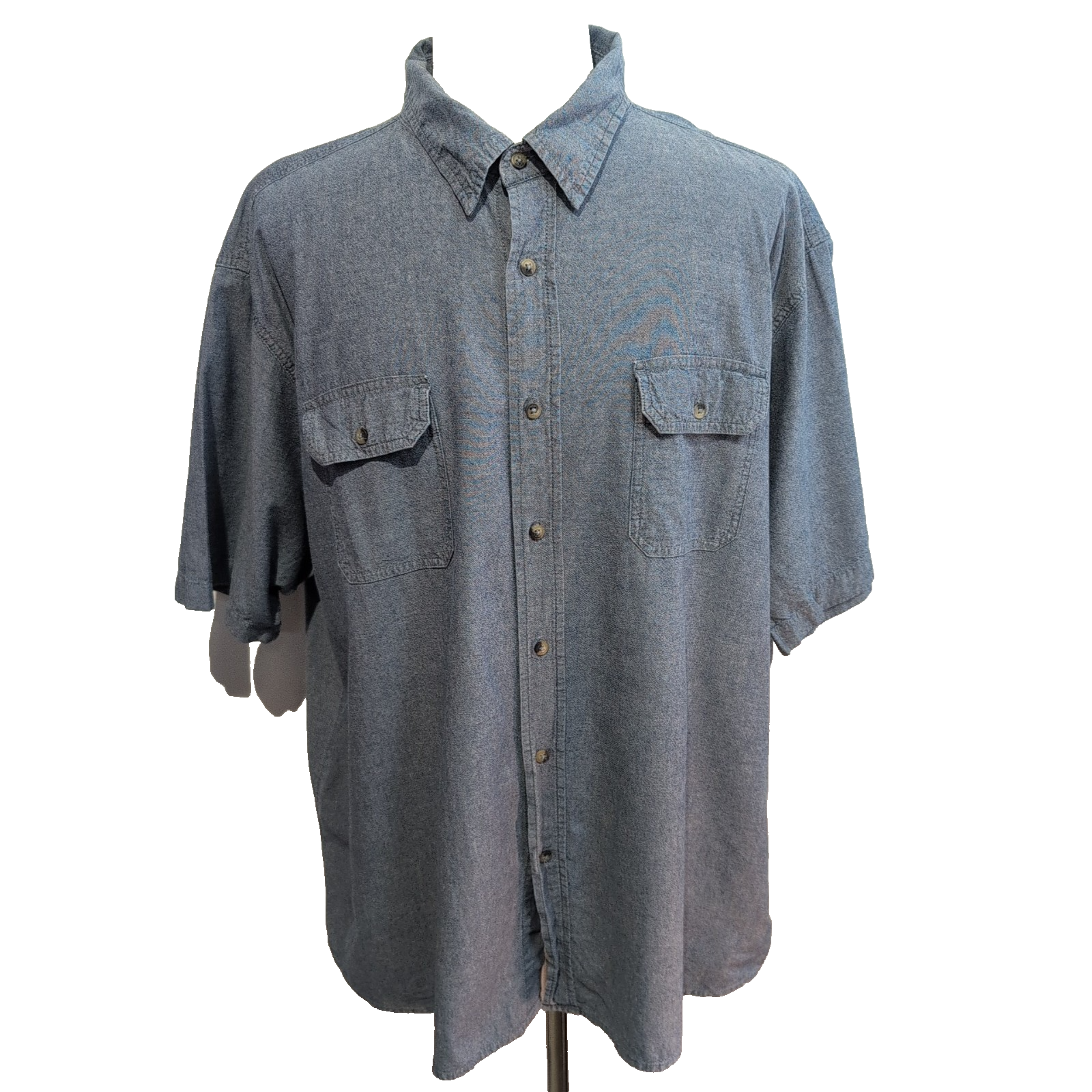 Chemise Wrangler Manches Courtes Effet Jean bleu Taille 3XL