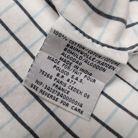Chemise Ralph Lauren Blake XXL Carreaux Bleu Manches Courtes Button Down Shirt
