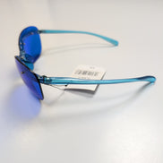 Lunettes de soleil Masque Bleues Ovale Large Style Sport Y2K Vintage