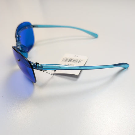 Lunettes de soleil Masque Bleues Ovale Large Style Sport Y2K Vintage