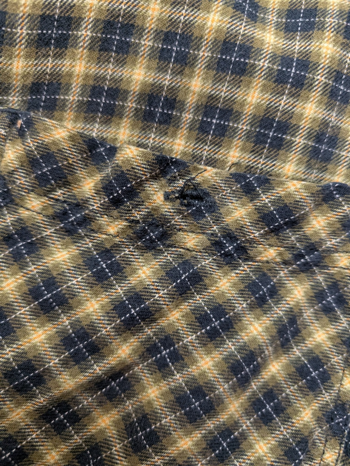 Chemise LEVI'S Flanelle à Carreaux Jaune et Noir Manches Longues - Taille L