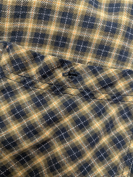 Chemise LEVI'S Flanelle à Carreaux Jaune et Noir Manches Longues - Taille L