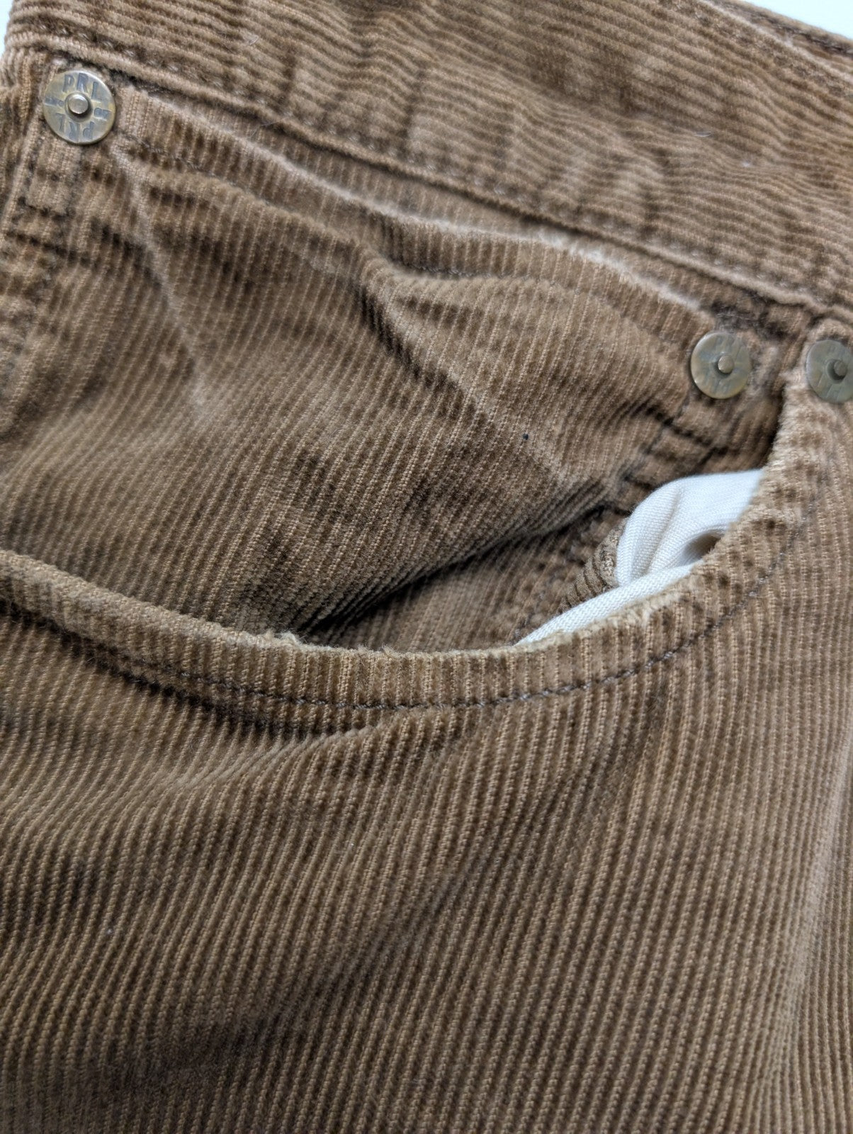 Pantalon Velours Côtelé Polo Ralph Lauren W38 L28 Beige Homme Vintage Jean