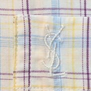 Chemise YVES SAINT LAURENT 100% Coton M Carreaux Logo Brodé Manches courtes