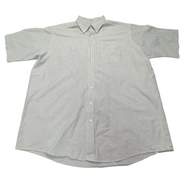 Chemise L.L. Bean verte à rayures manches courtes taille XXL #84e