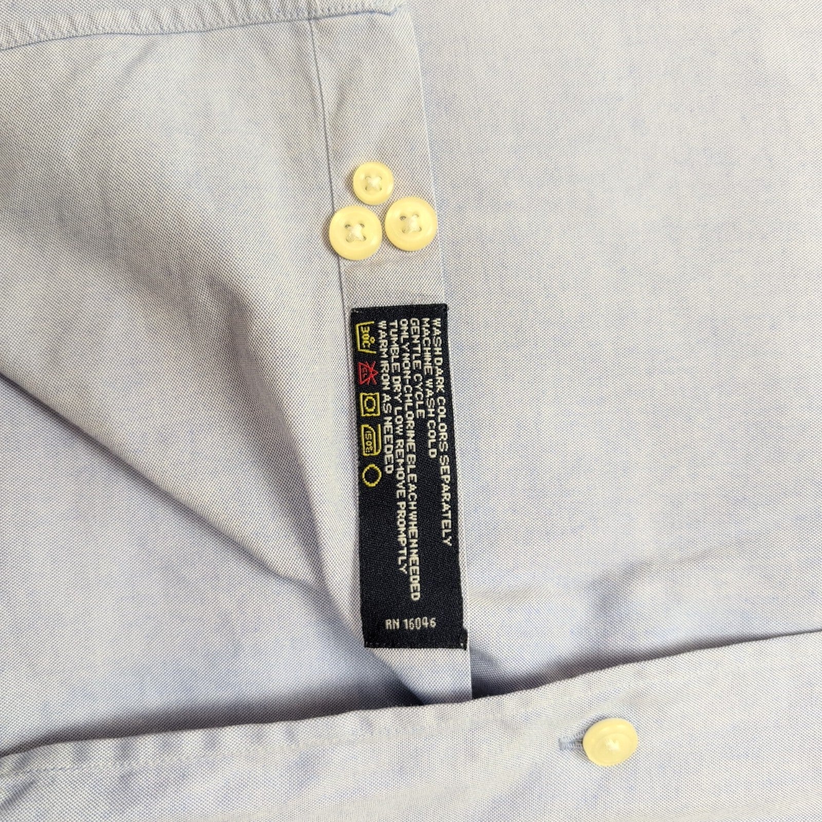 Chemise Nautica XXL 17.5 Bleu Uni 100% Coton Hong Kong poignets mousquetaires