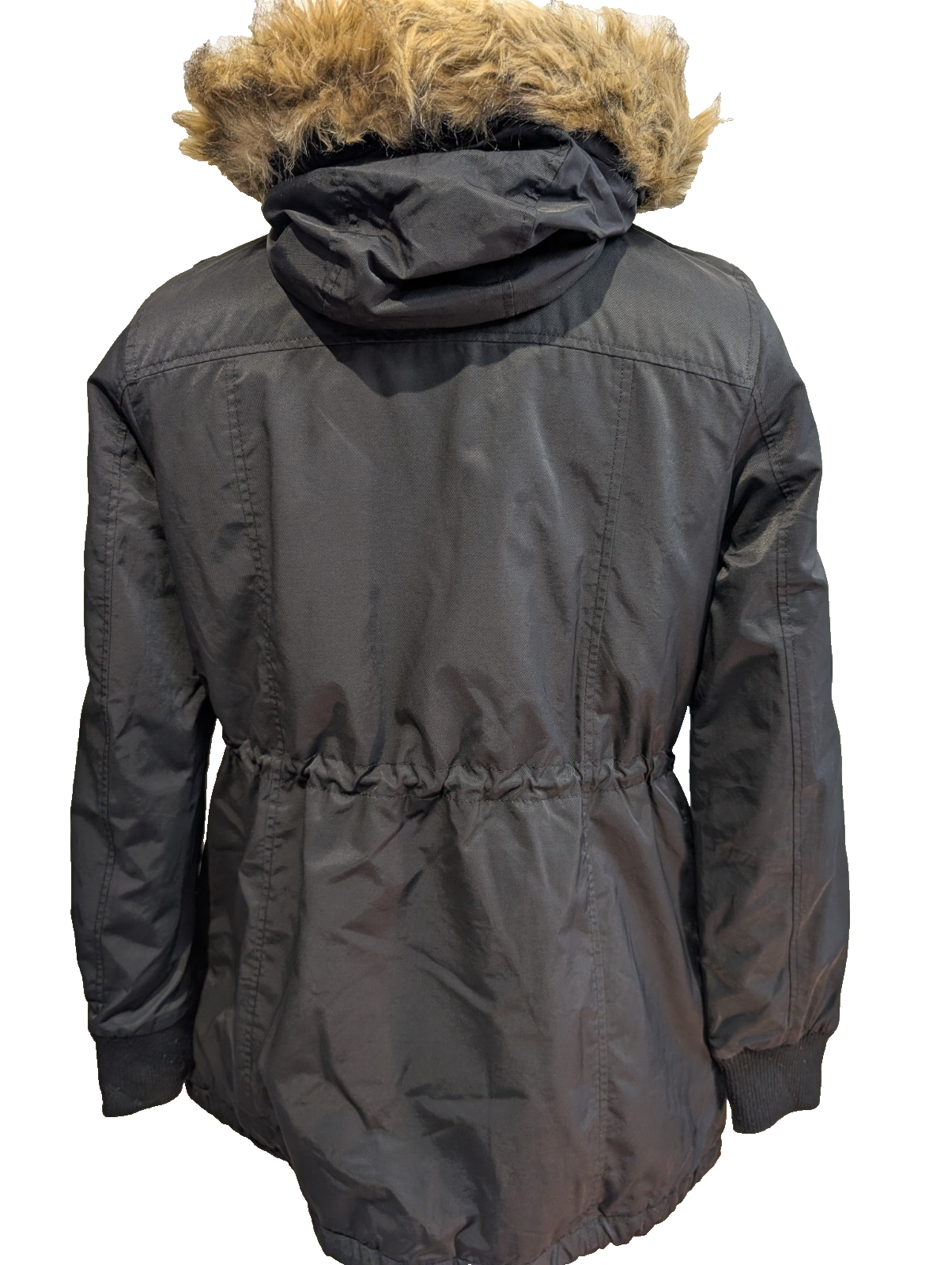 Parka levis noir capuche sherpa Nylon Femme M TBE | 295BSR