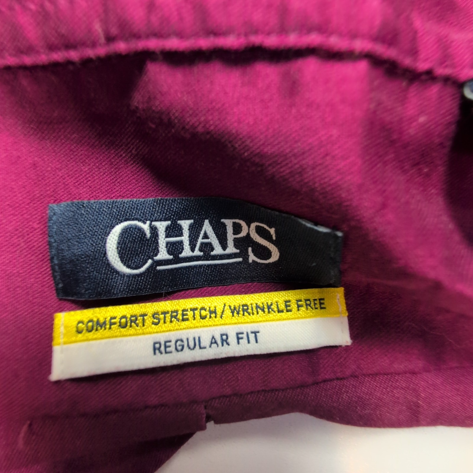 Chemise CHAPS violet uni brillant taille M/L #139e