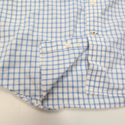 Chemise Nautica L Bleu Carreaux 100% Coton A Bit Trimmer Manches Longues