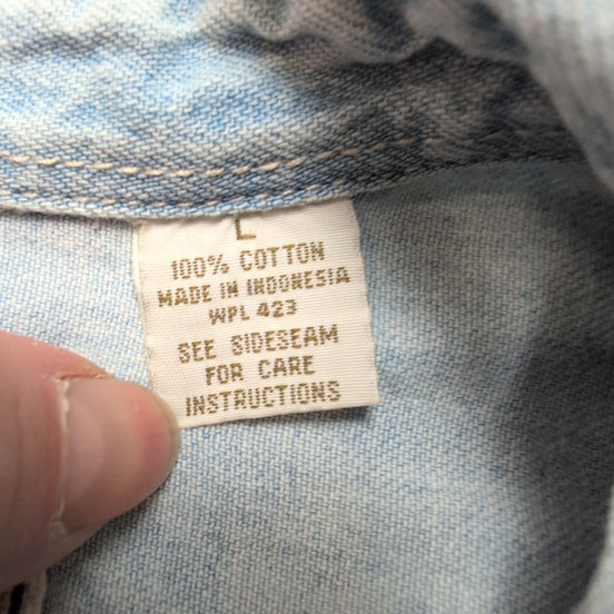 Chemise Levi's Vintage Denim Jean Bleu Clair Red Tab Taille L