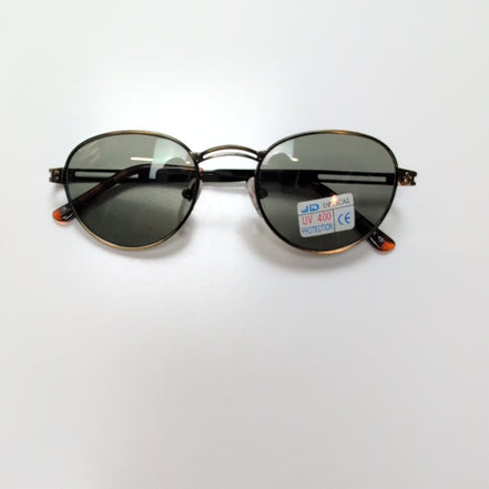 Lunettes de soleil Y2K Branche fine Aviateur Bronze Bois Vert Foncé JD Optical