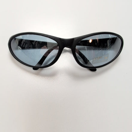 Lunettes de soleil Kakiko Y2K branche large noir mat miroir 🌪️