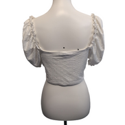 Haut Femme New Look Taille 42 Blanc Dentelle Broderie Manches Bouffantes Neuf
