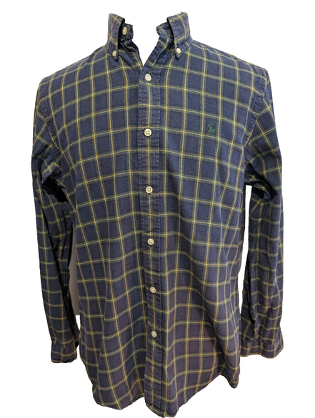 Chemise RALPH LAUREN Carreaux Bleu Marine et Jaune - Taille M