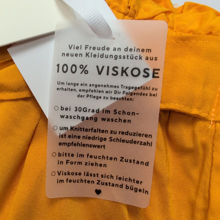 Short Femme XS Fresh Made Jaune 100% Viscose Fluide Neuf