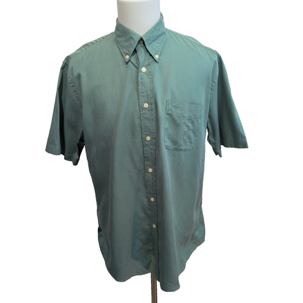 Chemise DOCKERS Homme L Verte Unie Manche Courte Poche