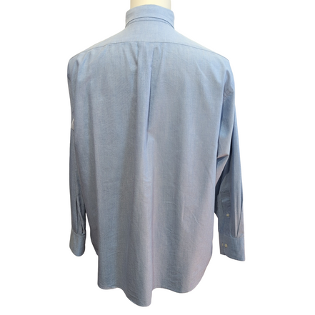 Chemise Chaps bleu clair coton Oxford manches longues 1 poche L XL