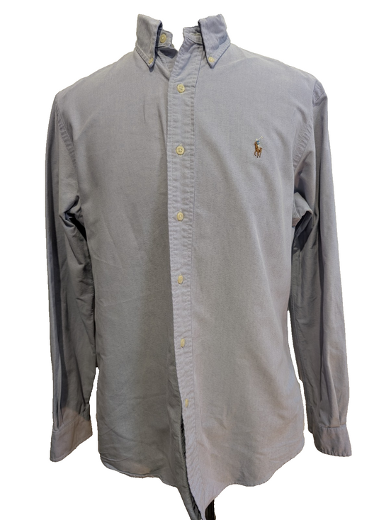 Chemise Ralph Lauren L Lilas Oxford Custom Fit Shirt Button Down Manches Longues