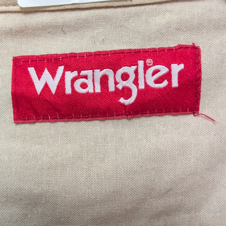 Chemise Wrangler Manches Longues Orange 100% Coton avec Poches Taille M
