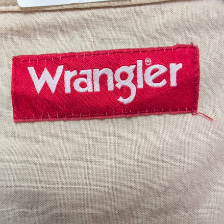 Chemise Wrangler Manches Longues Orange 100% Coton avec Poches Taille M