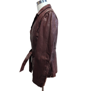 Veste Cuir Femme Bordeaux Berman's 14 L Doublure Amovible Vintage |51c