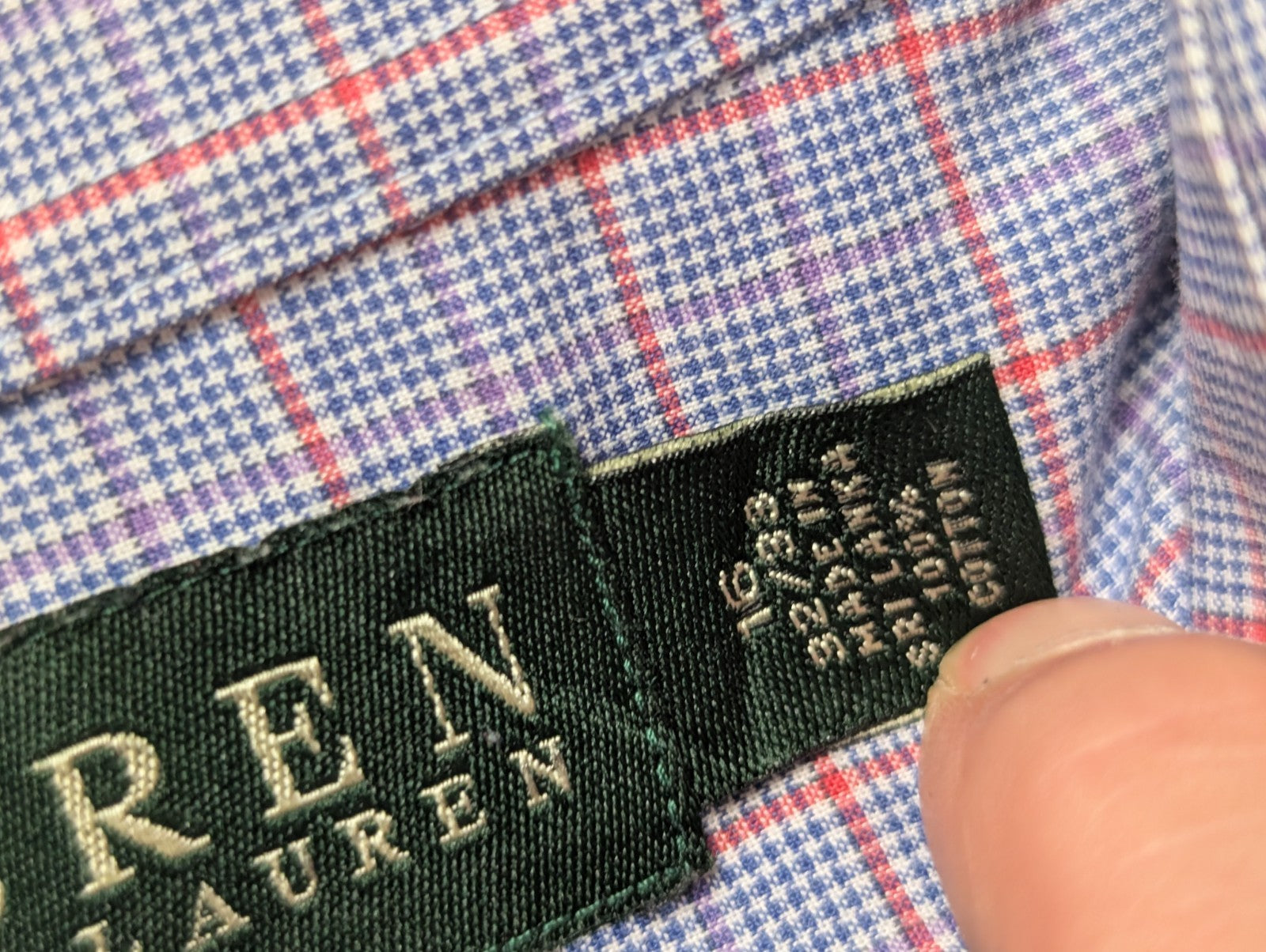 Chemise Lauren Ralph Lauren sans logo bleu à carreaux taille L #22ch