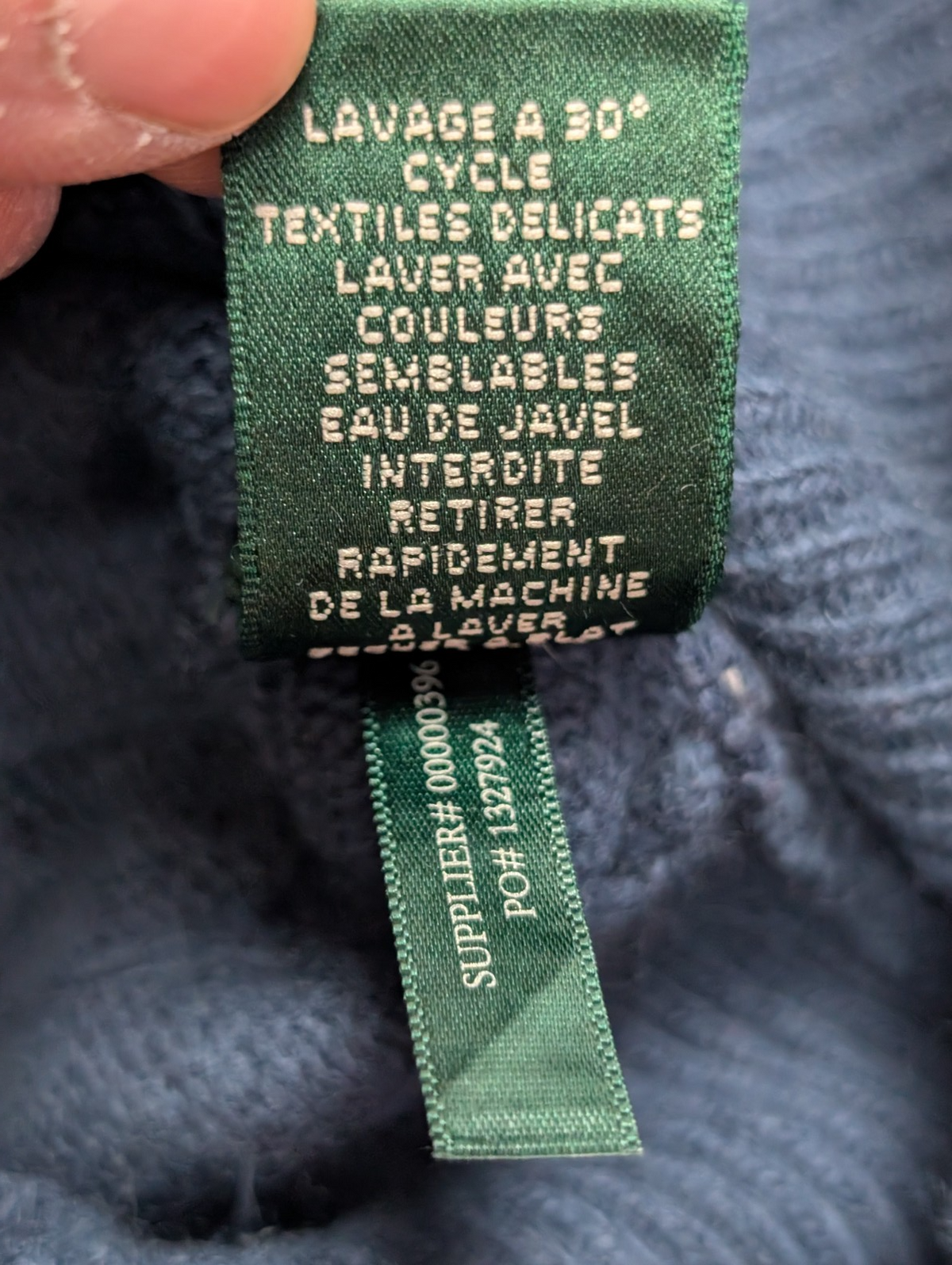 Pull Lauren Ralph Lauren femme L bleu laine cachemire maille texturée