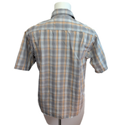 Chemise Wrangler Manche Courte Technique Orange et Grise Taille M Deux Poches