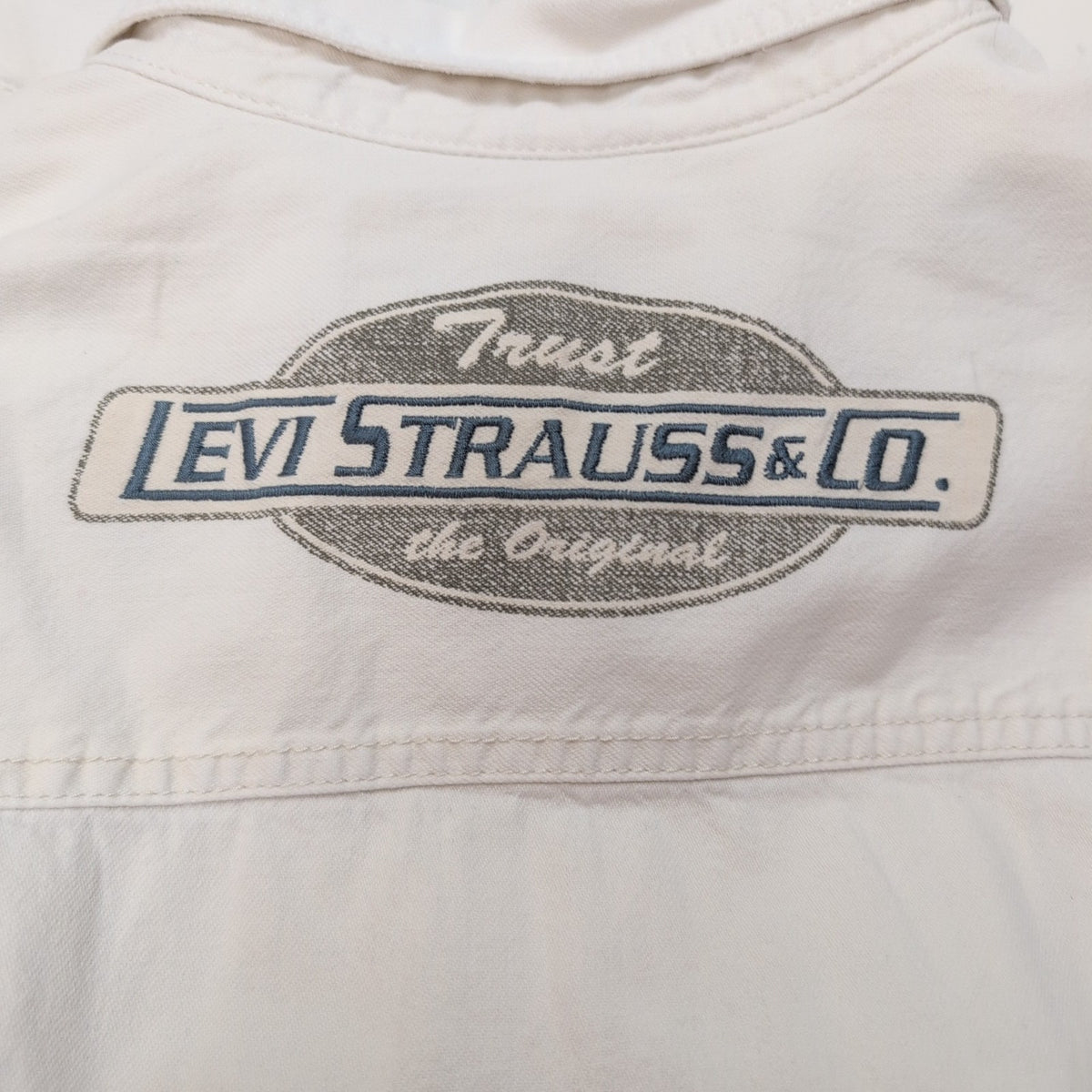 Chemise Levi's Red Tab vintage blanc 2XL denim 2 poches rare manches longues