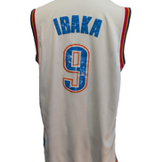 ADIDAS NBA Maillot L THUNDER IBaka #9 Blanc VINTAGE OKC Jersey Basketball