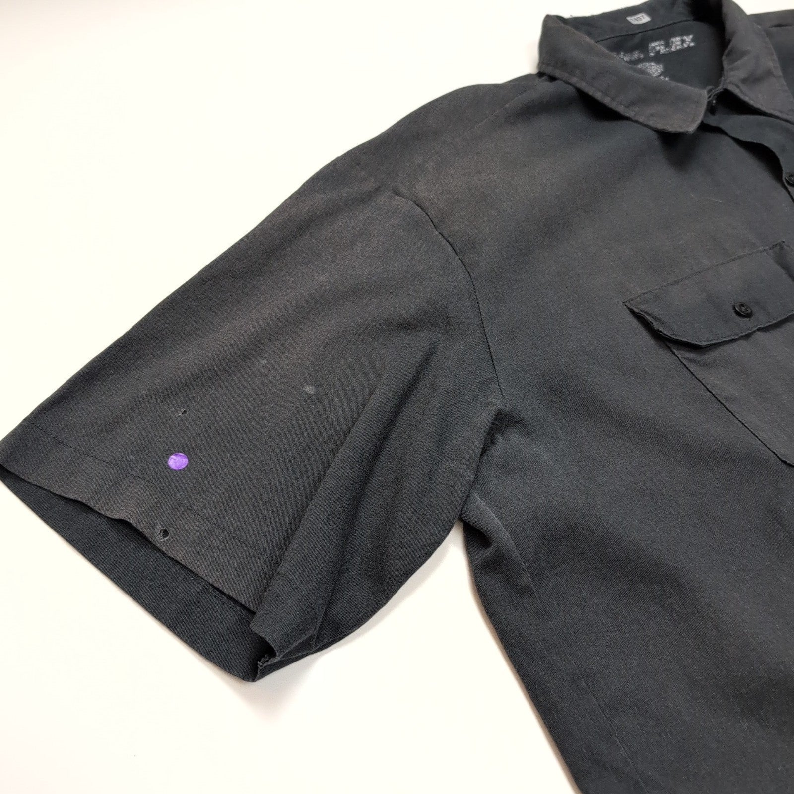 Chemise Dickies Flex 2XL Noir Manches courtes 2 Poches Workwear Poche Stylo