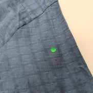 Chemise hawaïenne Pierre Cardin L bleue géométrique 60% rayonne manches courtes