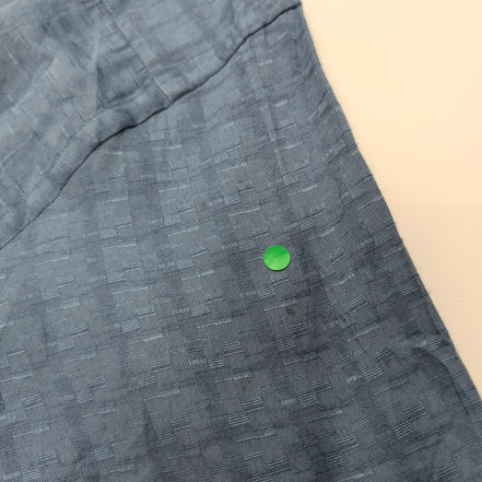 Chemise hawaïenne Pierre Cardin L bleue géométrique 60% rayonne manches courtes