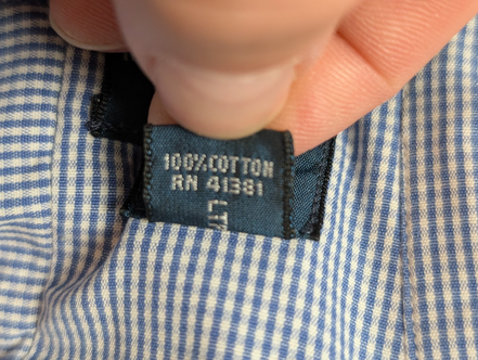 Chemise Polo Ralph Lauren Shirt Blake XL Vichy Bleu Blanc Logo Marine Button Dow