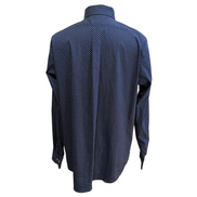 Chemise Chaps Homme Bleue Marine Micro Motif Étoile Stretch Confort Taille L