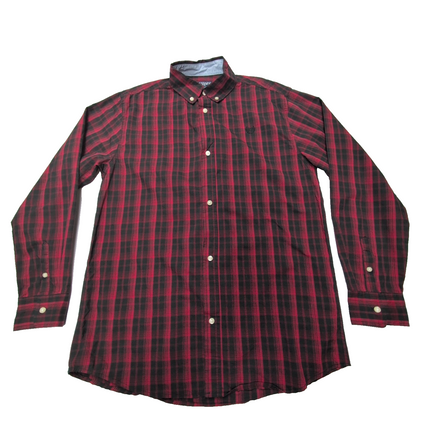 Chemise CHAPS rouge et noire à carreaux taille S (xl 18-20) #75e