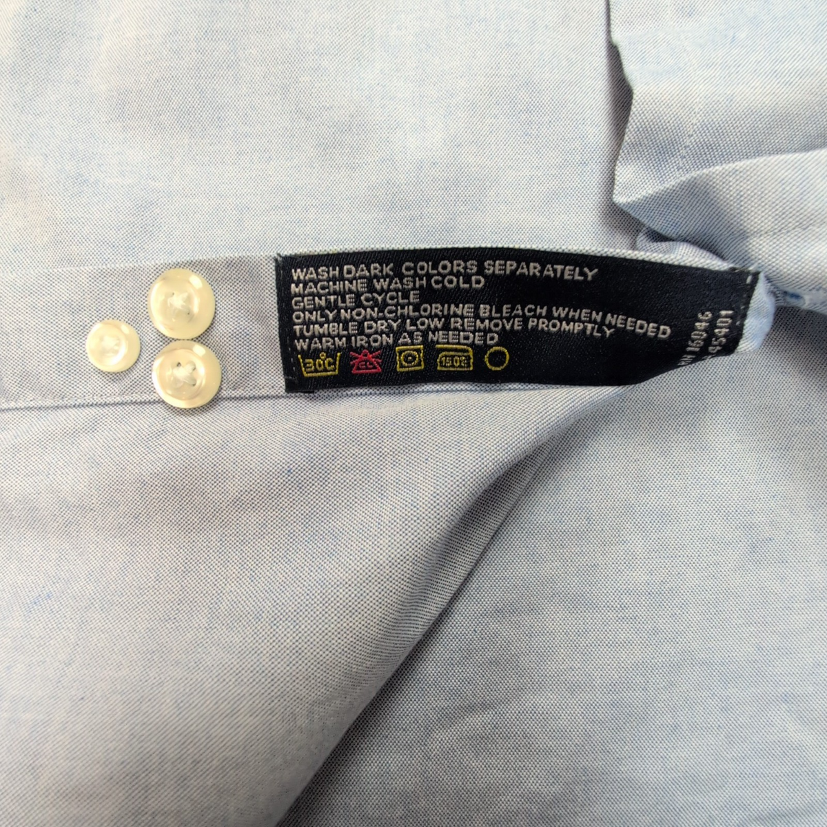 Chemise Nautica 80's 2 Ply Bleu Clair 3XL 4XL Coton manches longues