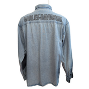 Chemise Harley Davidson Jean XL Dos Imprimé Vintage 100% Coton
